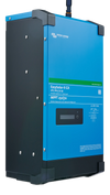 Side profile of the Victron EasySolar-II GX showing the blue metal chassis and black base