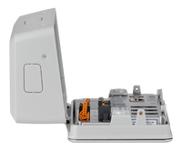 Open view of Victron Ekrano GX wall mount enclosure showing internal wiring ports