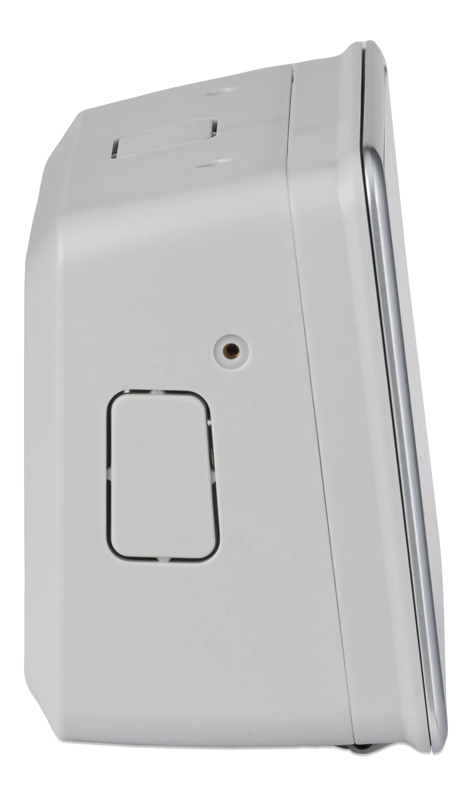 Side profile of Ekrano GX wall mount enclosure showing slim design