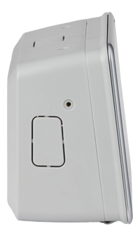 Side profile of Ekrano GX wall mount enclosure showing slim design