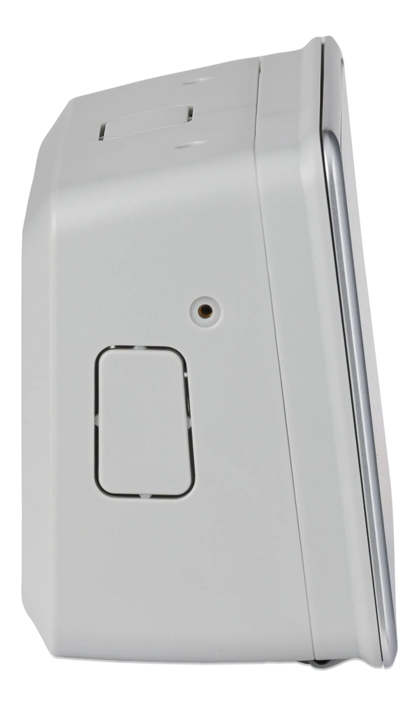 Side profile of Ekrano GX wall mount enclosure showing slim design