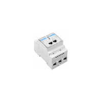 Isometric view of Victron EM540 three phase energy meter showing RJ45 ports and terminal blocks