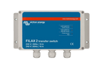 Victron Filax 2 transfer switch front panel with status indicators and cable glands