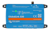 Front view of blue Victron GlobalLink 520 LTE-M cellular monitoring device with status indicator