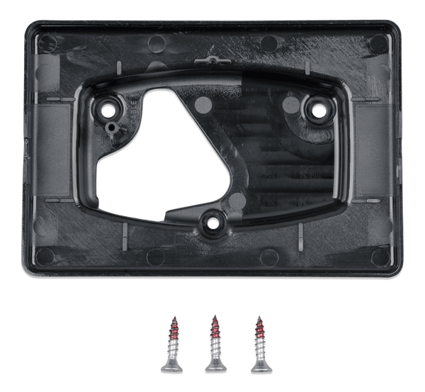 Rear view of the GX Touch 50 wall mount showing internal clips and structural ribs
