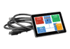 Victron GX Touch 50 touchscreen display showing live power system data and connected cable