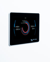 Side profile of a flush-mounted 7-inch monitoring display installed on a wall