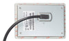 Close-up of integrated connection cable entry and identification label on the rear of the monitoring screen