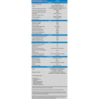 Specification table for Victron Inverter RS 48/6000 230V Smart Solar power unit