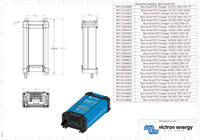 Technical dimensional drawing showing 235mm height and 108mm width for the IP22 charger