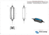 Dimensional drawing of the Victron IP65 Smart Charger showing length width and depth measurements