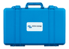 Front view of the blue Victron protective carry case for IP65 chargers