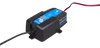 Rear angled view of the Victron wall mount bracket with a charger installed