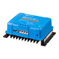 Side angled view of a 24V to 48V DC-DC converter showing the side mounting slot