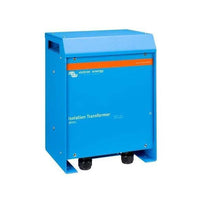 Angled front-left view of the Victron isolation transformer showing enclosure depth