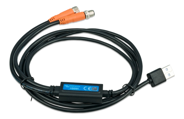 Overview of the Victron LiNGST service tool assembly with coiled cable