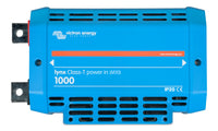 Front view of Victron Lynx Class-T Power In 1000A busbar system in blue enclosure