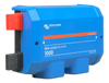 Left angled view of Victron Lynx Power In showing red and black terminal connection covers