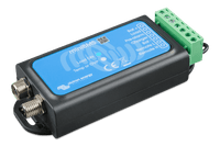 Side perspective of black Victron miniBMS battery management system