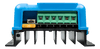 Close-up of bottom terminal block showing screw terminals and 20A fuse in the Victron MPPT 100/20