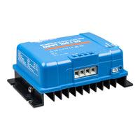 Side profile showing mounting brackets and specifications label on the enclosure