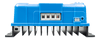 Detailed front view of the PV and battery terminals and VE.Direct port on a solar controller