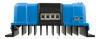 Bottom view of charge controller showing screw terminal blocks and VE.Direct communication port
