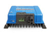 Bottom perspective of Victron MPPT controller showing aluminium heat sink and connection ports