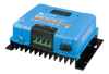 Isometric view of the Victron charge controller showing wiring ports and heat sink