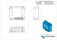 Dimensional drawing for BlueSolar MPPT 75/10 and 75/15 showing 100x113x40 mm dimensions