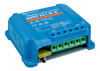 Angled view of the Victron 15A solar controller showing 20A blade fuse and heavy-duty terminals