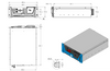 Dimensional drawing of Victron Multi HS19 inverter charger showing measurements in millimetres