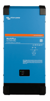 Front view of a blue Victron MultiPlus 12V 2000VA 80A inverter charger with status indicator LEDs