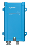 Front view of blue Victron MultiPlus 24V 1200VA inverter charger with status LEDs