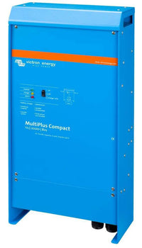 Perspective view of the Victron MultiPlus Compact showing side panel and front face