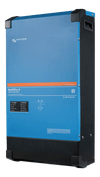 Perspective view of the steel RAL 5012 blue housing for MultiPlus-II inverter charger