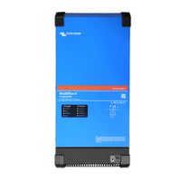 Front view of Victron MultiPlus-II 12V 4000W inverter charger in blue steel enclosure