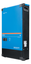 Angled profile showing black side panel and recessed handle of the inverter charger