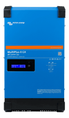Front view of blue Victron MultiPlus-II GX 48V inverter charger with integrated LCD status display