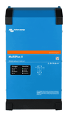 Front view of blue Victron MultiPlus-II 48V 8000VA inverter charger with status LED display