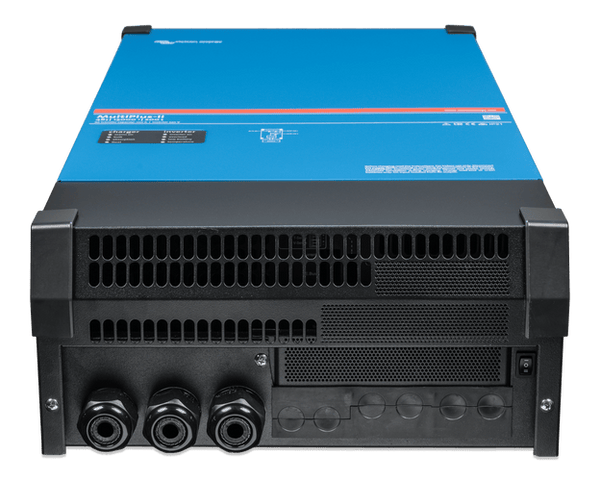 Bottom external view showing cable entry glands and main power switch