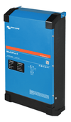 Perspective view showing the side and front of the MultiPlus-II inverter charger