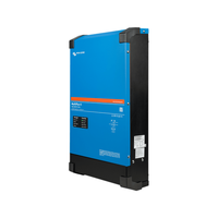 Side angle view of the blue steel inverter charger enclosure