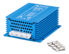 High angle side perspective of the blue Victron Orion DC-DC converter unit