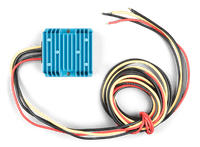 Top-down view of Victron Orion 24/12-10A IP67 DC-DC converter with integrated cooling fins and pre-wired cables