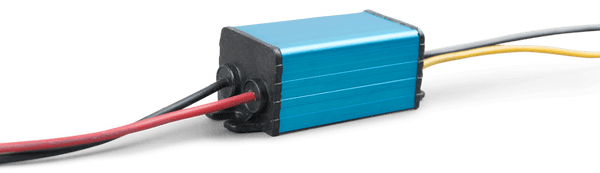 Detail view of cable entry points with rubber seals for IP67 waterproof protection
