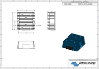 Technical dimensional drawing for the Victron Orion IP67 24/12-20 converter