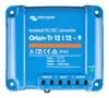 Front view of blue Victron Orion-Tr 12/12-9 isolated DC-DC converter showing technical labels