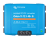 Front view of a blue Victron Orion-Tr 12/48-8 isolated DC-DC converter showing technical labels