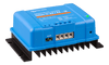 Angled side view of the DC-DC converter showing the product label and housing